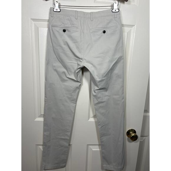 Theory Mens 29 Zaine Witten Flat Front Pants in Off White Capsule Minimalist - Picture 4 of 7